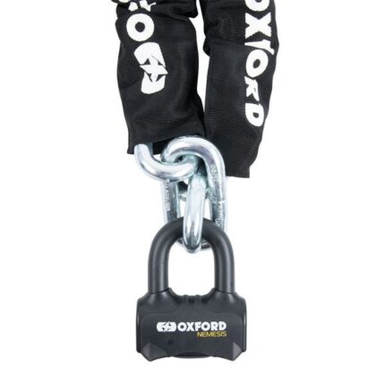 Κλειδαριά Αλυσίδα από την OXFORD σε Χρώμα Μαύρο Nemesis Chain Lock 16mm x 1.5m LK473 (OF331)